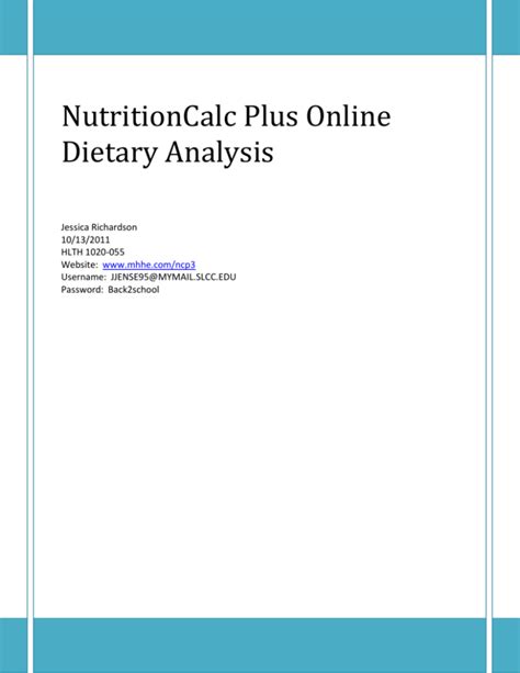 Nutritioncalc plus promo code All students who use McGraw-Hill Connect nutrition titles have built-in access to NutritionCalc Plus (NCP), a powerful, yet user-friendly dietary analysis program that